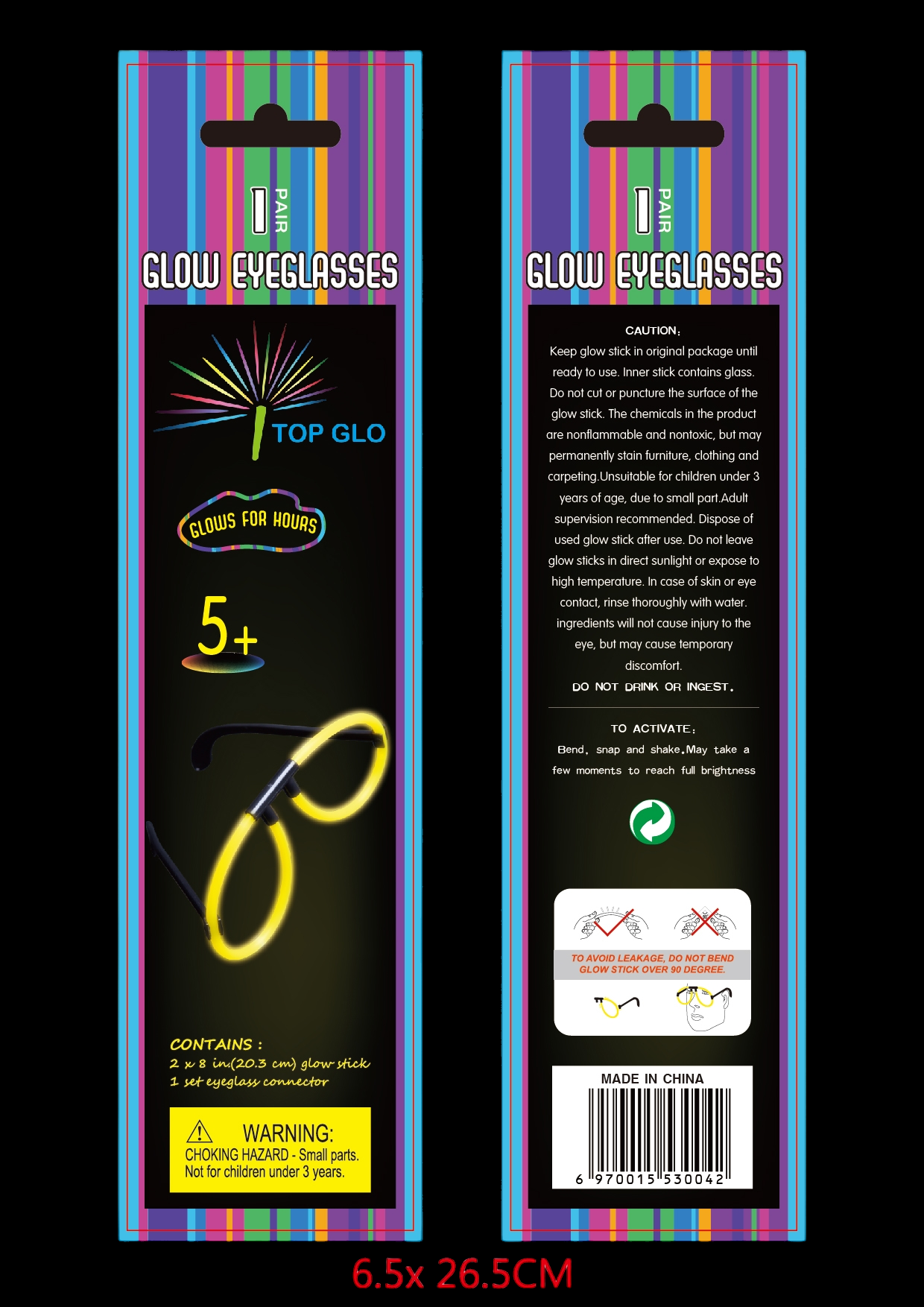 Glow Eyeglasses - 1pc