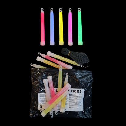 6-Inch (15cm) Classic Glow Sticks - 25pcs