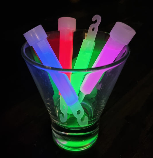 4-Inch (10cm) Compact Glow Sticks - 50pcs